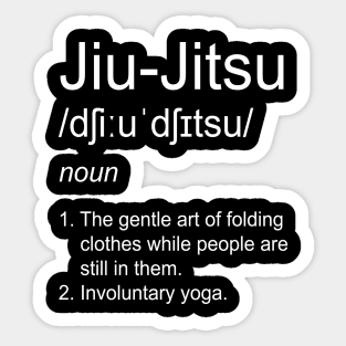 Brazilian Jiu-Jitsu BJJ Men Kids Ju-Jitsu Definition Sticker